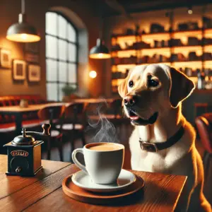 コーヒーと犬